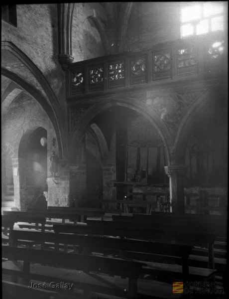 Cervera de la Cañada (Zaragoza). Interior iglesia. José Galiay Sarañana