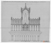 Anteproyecto del nuevo altar mayor para Nuestra Señora de Veruela. Vera de Moncayo