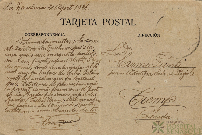 "Benasque. La Renclusa (2.133 m)."