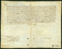 Privilegio otorgado por el rey Fernando II, concediendo a la ciudad de Jaca la Sinagoga Mayor de los judíos para escuela y estudio de artes y doctrina