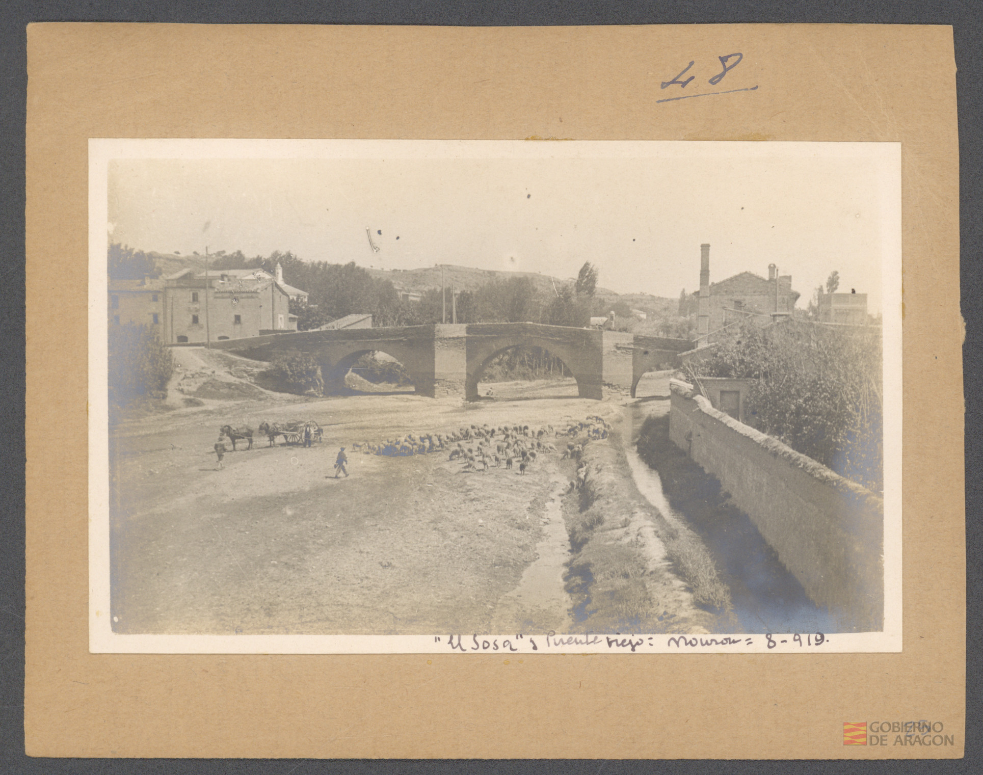 "El Sosa y el Puente viejo. Monzón. 8 de 919". Monzón