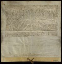 Pedro IV, rey de Aragón, cede a Lope Fernández de Luna, arzobispo de Zaragoza, todo el derecho que le conservaba en el castillo y pueblo de Betxi, en recompensa por su ayuda en la defensa de la Corona