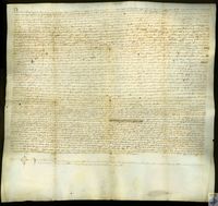 Prestación de juramento de fidelidad y vasallaje hecho por la villa de Fuentespalda al obispo de Zaragoza, el cual juró guardar todos los privilegios y exenciones y les confirmó la carta de población