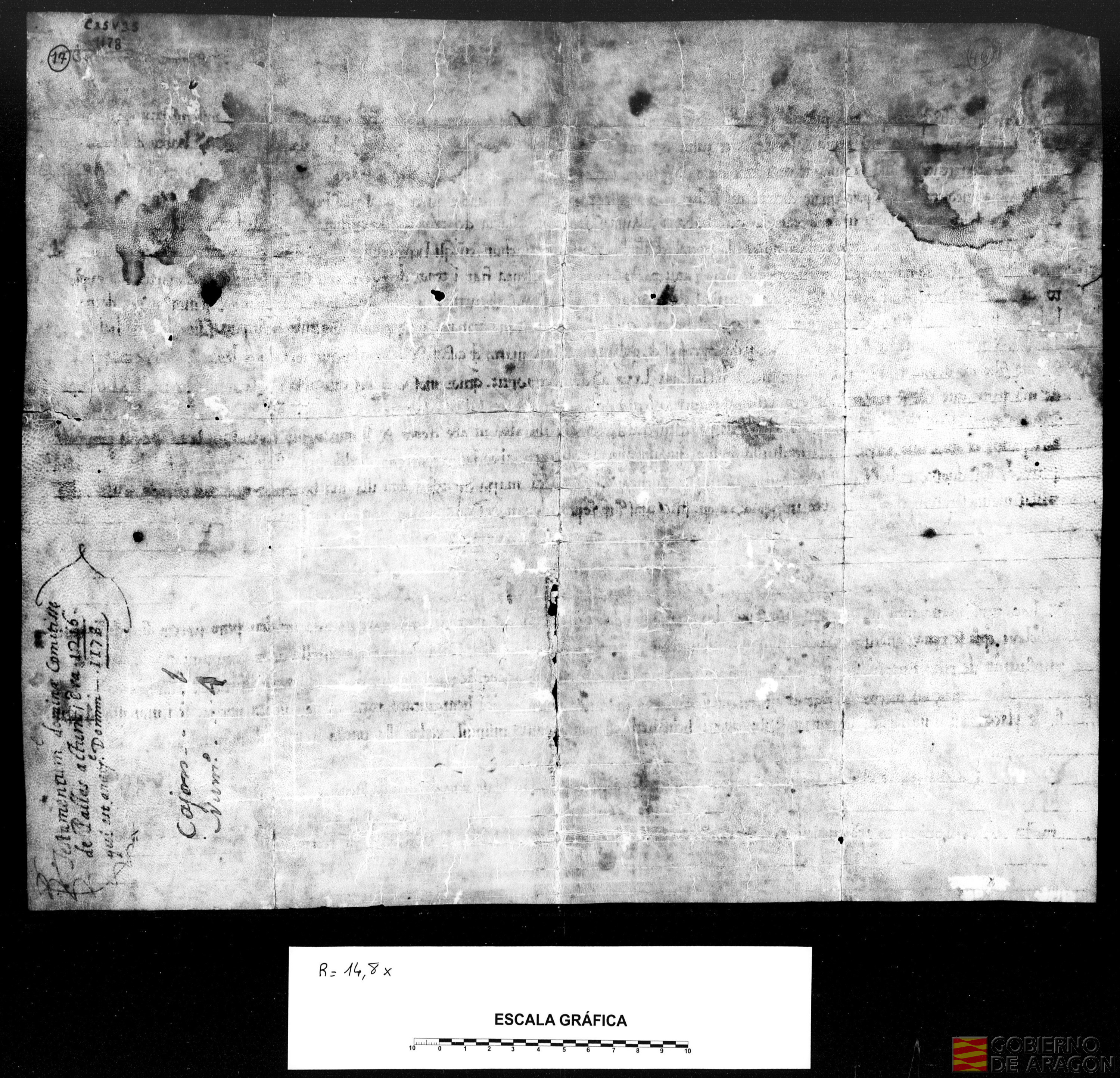 Oria, condesa de Pallars y fundadora del monasterio de Casbas, otorga testamento disponiendo, entre otras cláusulas, que hasta que su nieta Valencia cumpla ocho años, reviertan los bienes de Peralta de Alcofea y Torres de Alcanadre al monasterio, y que si dicha Valencia muriese, Peralta de Alcofea, Torres de Alcanadre, una heredad de Ricla y las casas, molinos y cuanto posee en el río Jalón reviertan igualmente en el monasterio de Casbas.