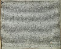 Carta del justicia y jurados de Puertomingalvo a cualquier oficial o arrendador de derechos de los dominios del rey de Aragón por la que certifican, conforme a una larga serie de sentencias y privilegios -el más antiguo, uno dado por Jaime II en 1323, cuyo texto copian-, que los vecinos de la villa son francos del pago de peajes, lezdas y otros impuestos sobre el tráfico de mercancías y la trashumancia de ganados y, como tal, el vecino (en blanco).