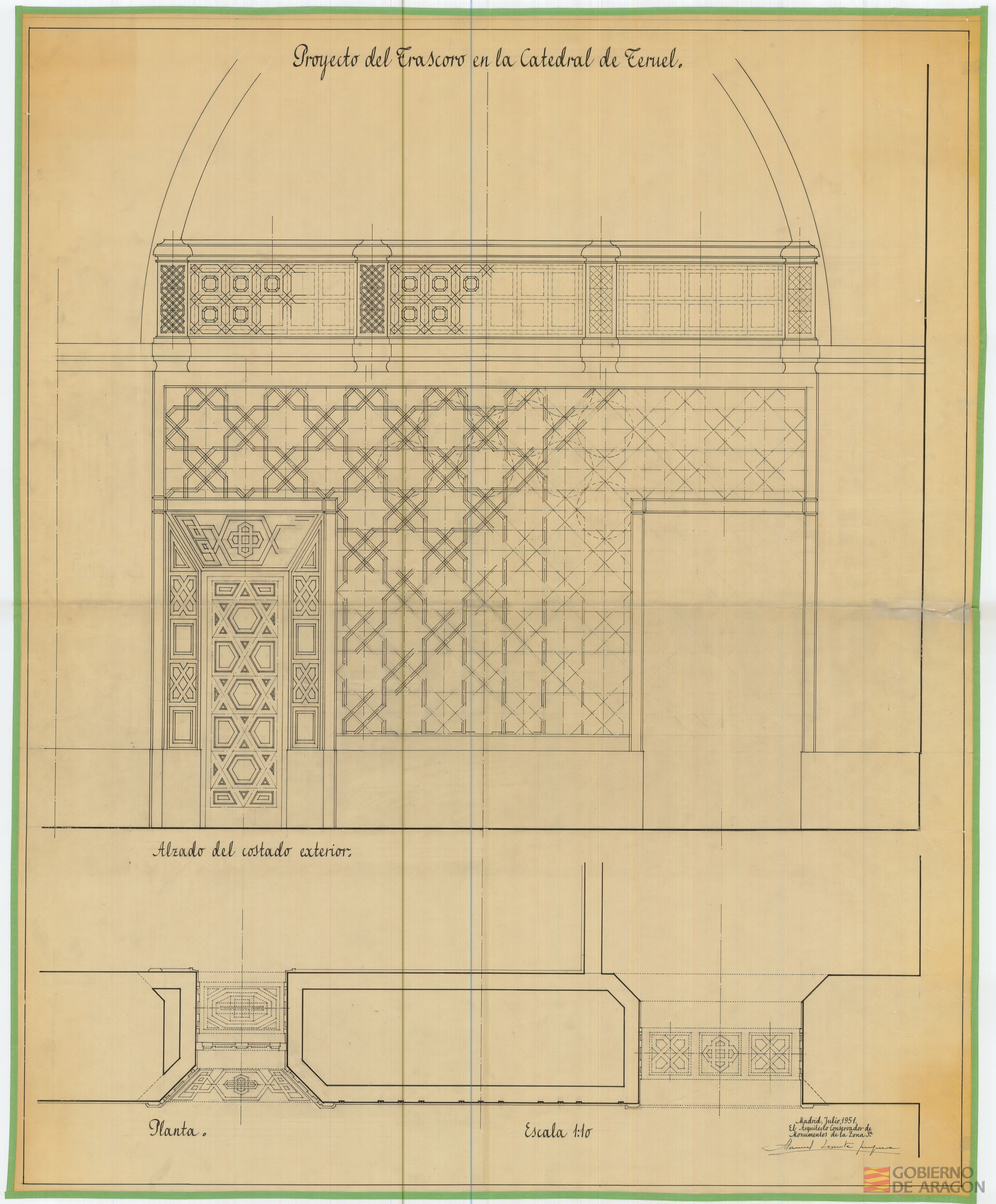 Proyecto del Trascoro en la catedral de Teruel. Teruel