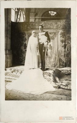 Fotografía de la boda de la infanta Doña Isabel Alfonsa y el Conde de Zamoysky
