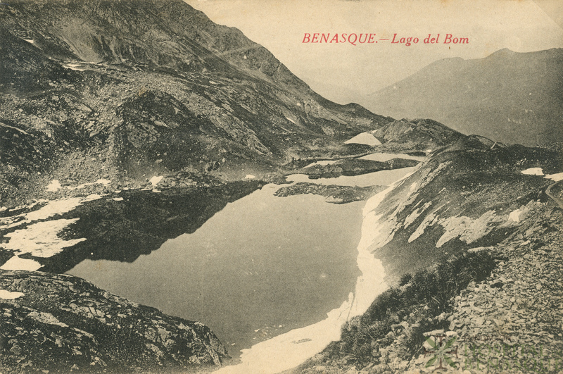 "Lago del Bom. Francia frontera. 2.500 mts."