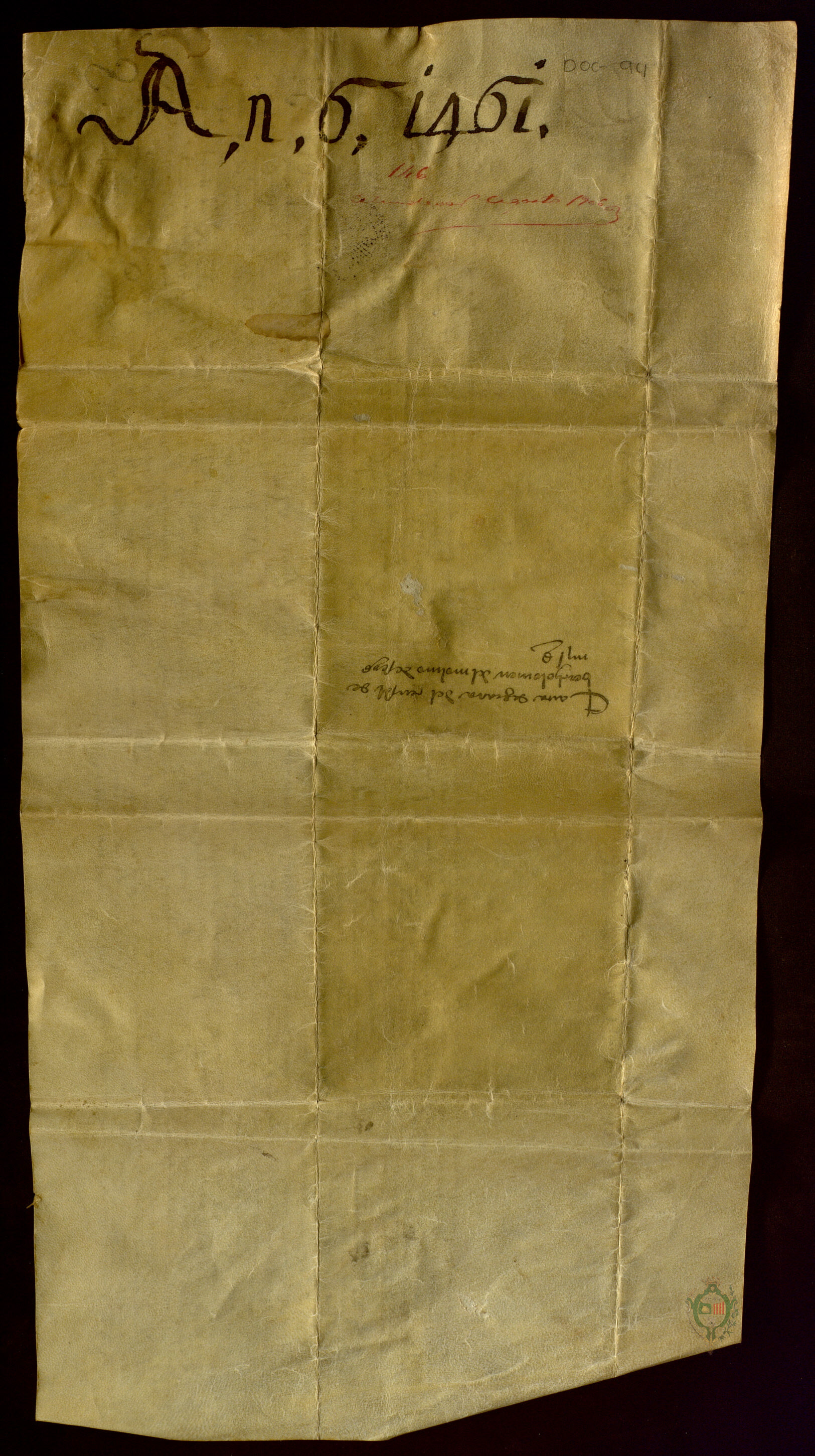 Bartolomé del Molino, ciudadano de Huesca, concede al concejo de Almudévar la carta de gracia para poder redimir un censal de 400 sueldos jaqueses anuales de renta y 6.000 sueldos de propiedad.