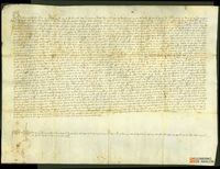 Mayor, mujer de Bartolomé Langa, vecina de La Vieluña, lugar de Juan Martínez de Luna, venden a García Cit, escudero habitante en calatayud, una casas en Terrer y una era, por precio de 1.000 sueldos jaqueses. Notario: Juan Martínez de Arandiga. La Vilueña