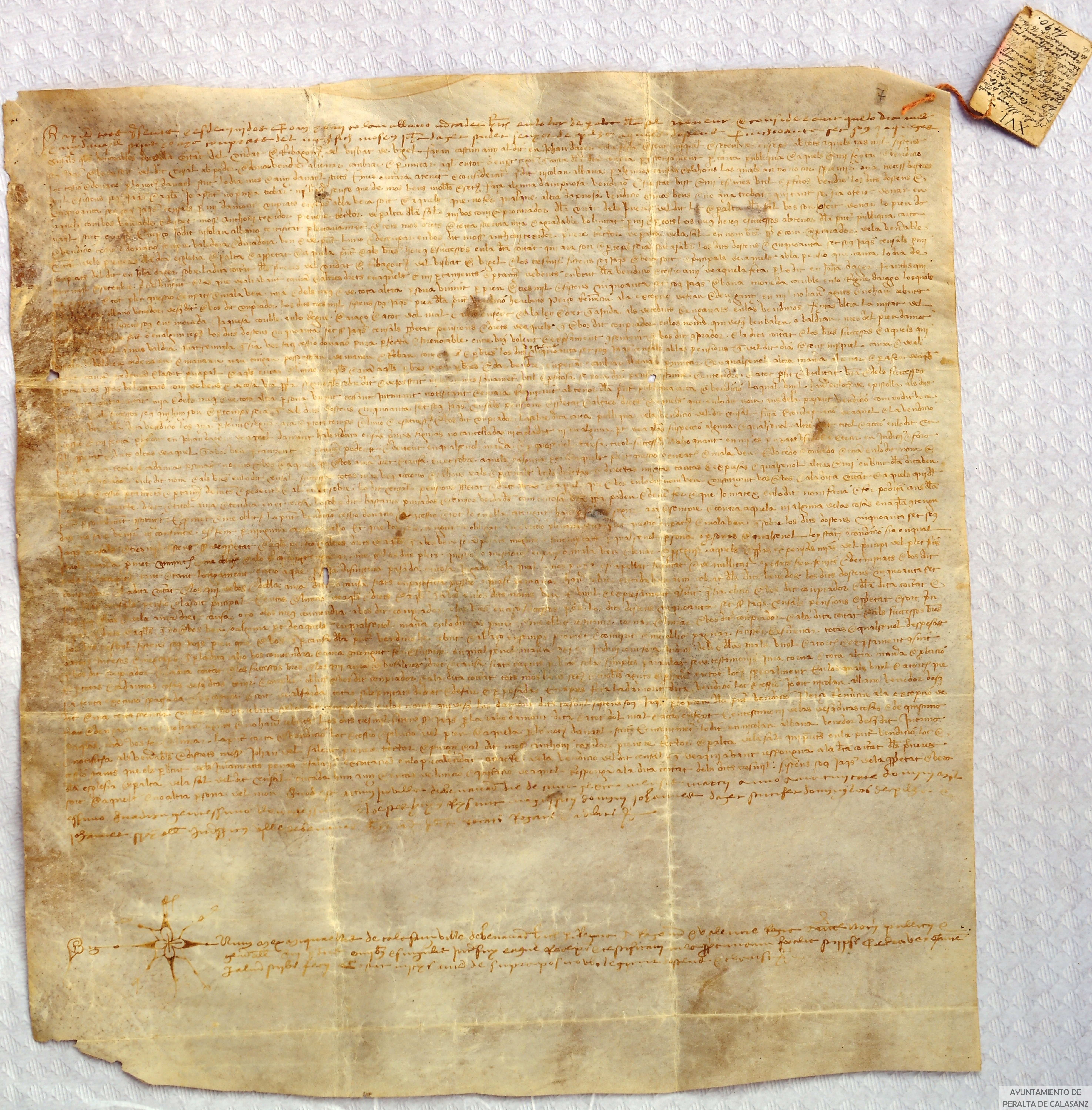 Nicolás Albano, mercader de Peralta de la Sal, vende a los presbíteros de la iglesia de dicho pueblo un censal de 257 sueldos jaqueses y 3.600 de capital, que estaba cargado sobre el capítulo de los clérigos de Ribagorza en el obispado de Urgell