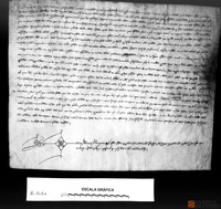 Domingo de Montsoar, jurista de Lleida, atendido que el concejo de Peralta de Alcolea le va a vender un censal de 500 sueldos jaqueses anuales por 6.000 sueldos, ordena a su procurador que comparezca ante el sobrejuntero de Sobrarbe para comunicarle la venta y las seguridades jurídicas del pago de la pensión