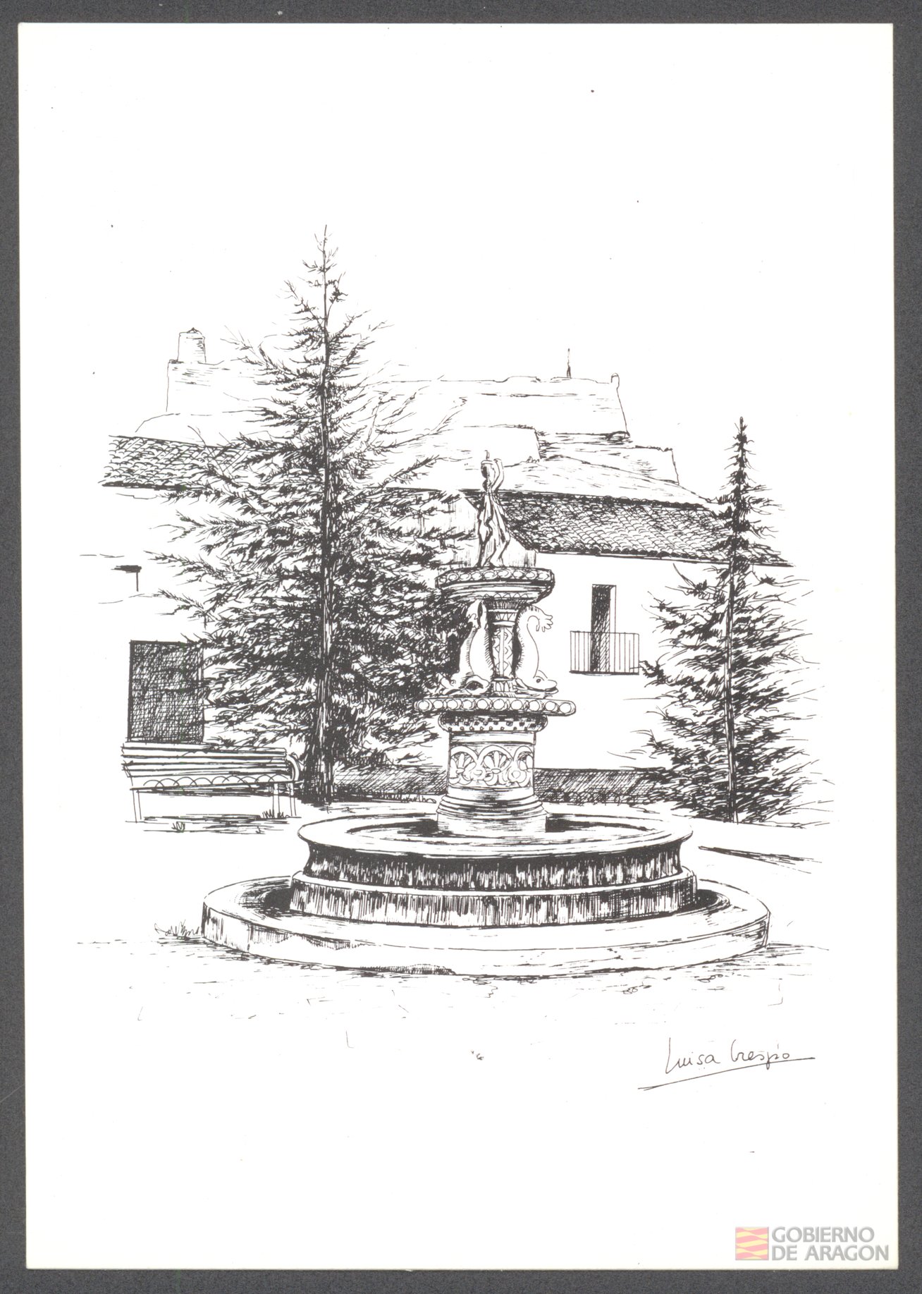 "Fuente de la Plaza de Santo Domingo. Monzón". Hecho, S.C.