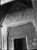 Iglesia de San Salvador. Tímpano con Cristo en Magestad. Ricardo del Arco y Garay. Agüero. Hoya de Huesca