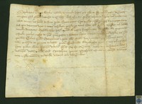 Albarán de Gonzalo Martínez, comisario del arzobispo de Zaragoza, de 916 sueldos jaqueses al concejo de Fuentespalda por el pago del vasallaje de 229 vasallos
