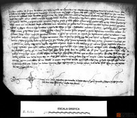 Presentación y lectura en el castillo de Huerto de una carta de Pedro IV a Ato de Foces y Pedro Cornel, por la que les prohibe que acojan o ayuden a ciertos nobles navarros que tenían desafiada al monasterio de Casbas debido al dominio de Bandaliés