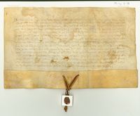 Privilegio otorgado por la reina Leonor, madre del infante Martín, a la villa de Berbegal