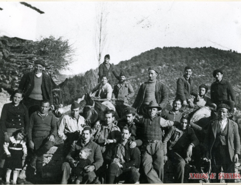 Habitantes de Fanlillo durante la Guerra Civil