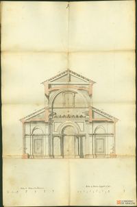 Planos para el proyecto de la iglesia de San Felipe y Santiago de Zaragoza
