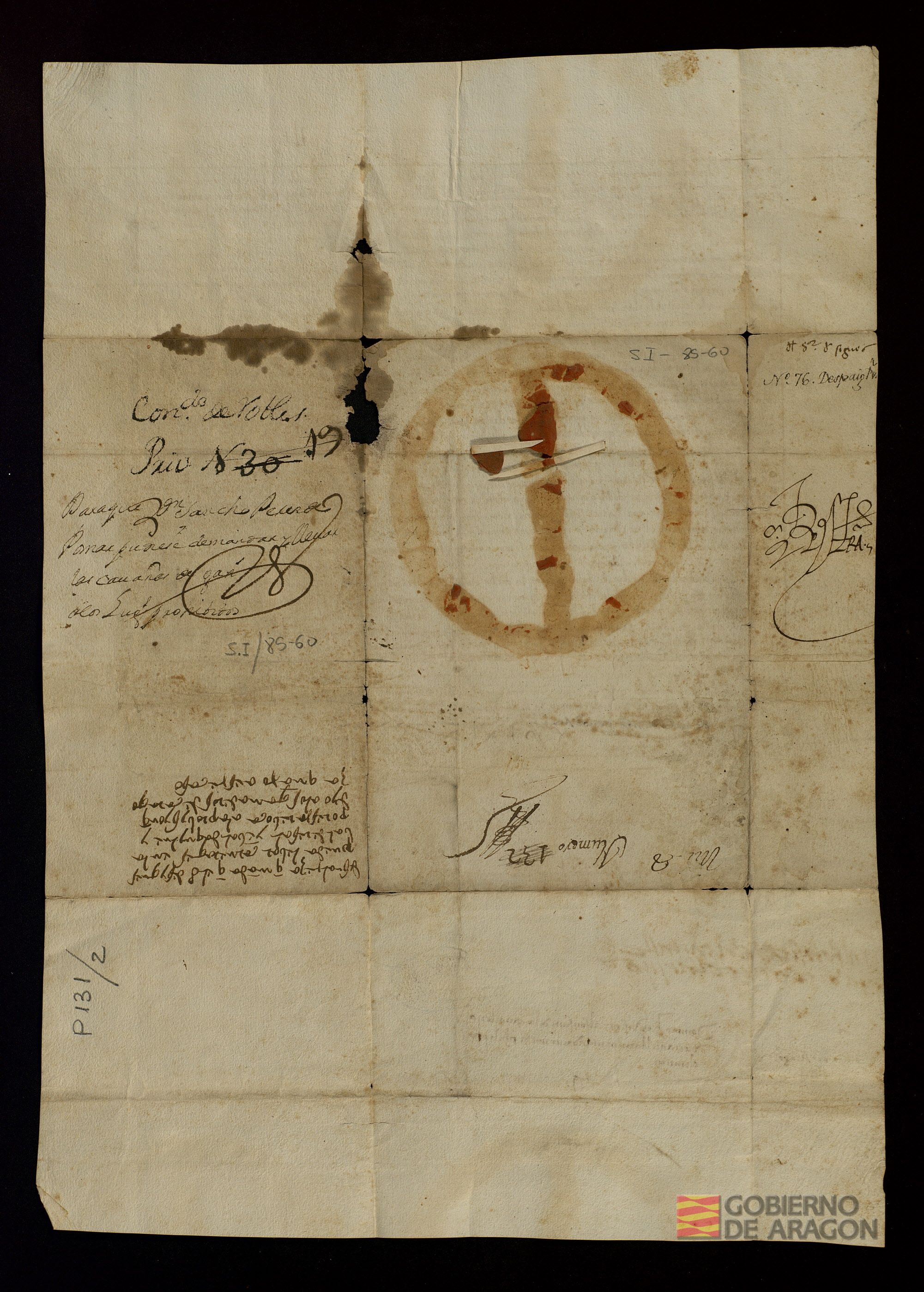 Fernando II de Aragón autoriza a Sancho Pérez de Pomar, escudero señor de Sigüés, Rasal y Javierrelatre, a recaudar el carneraje de los ganados que atraviesen sus tierras, pese a una provisión anterior en sentido contrario dada en Zaragoza a 22 de diciembre de 1488.