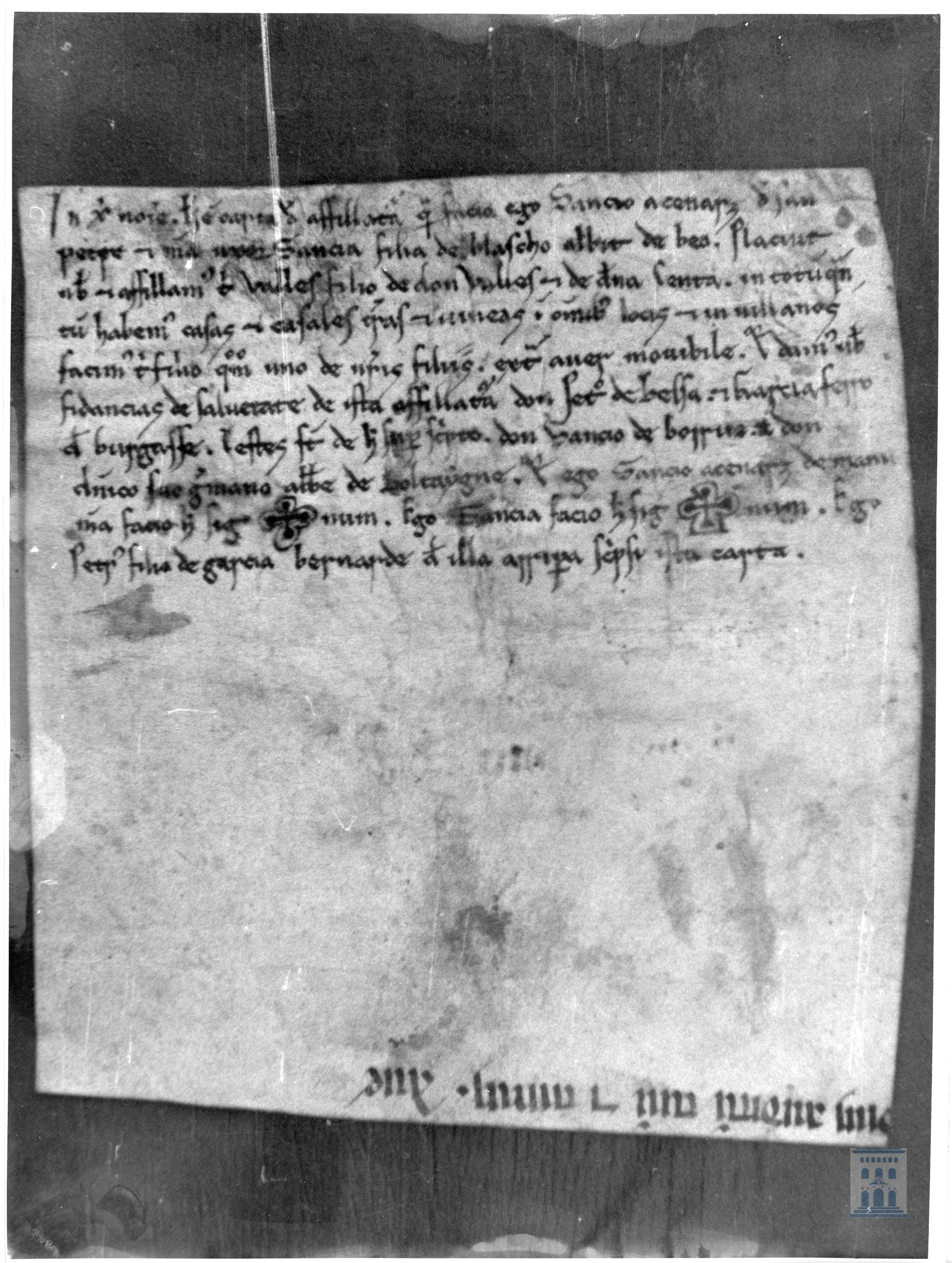 Sancho Aznar de San Pedro y su esposa Sancha toman a Valles, hijo de don Pedro y doña Ozenda, como a uno cualquiera de sus hijos.