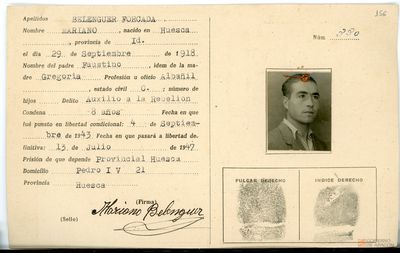 Belenguer Forcada, Mariano. Huesca