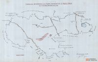 Corraliza denominada "La Punta", propiedad de Don Mateo Brun, en el término municipal de Luna. Firmado por Ignacio Guíu, perito. Luna (Zaragoza)