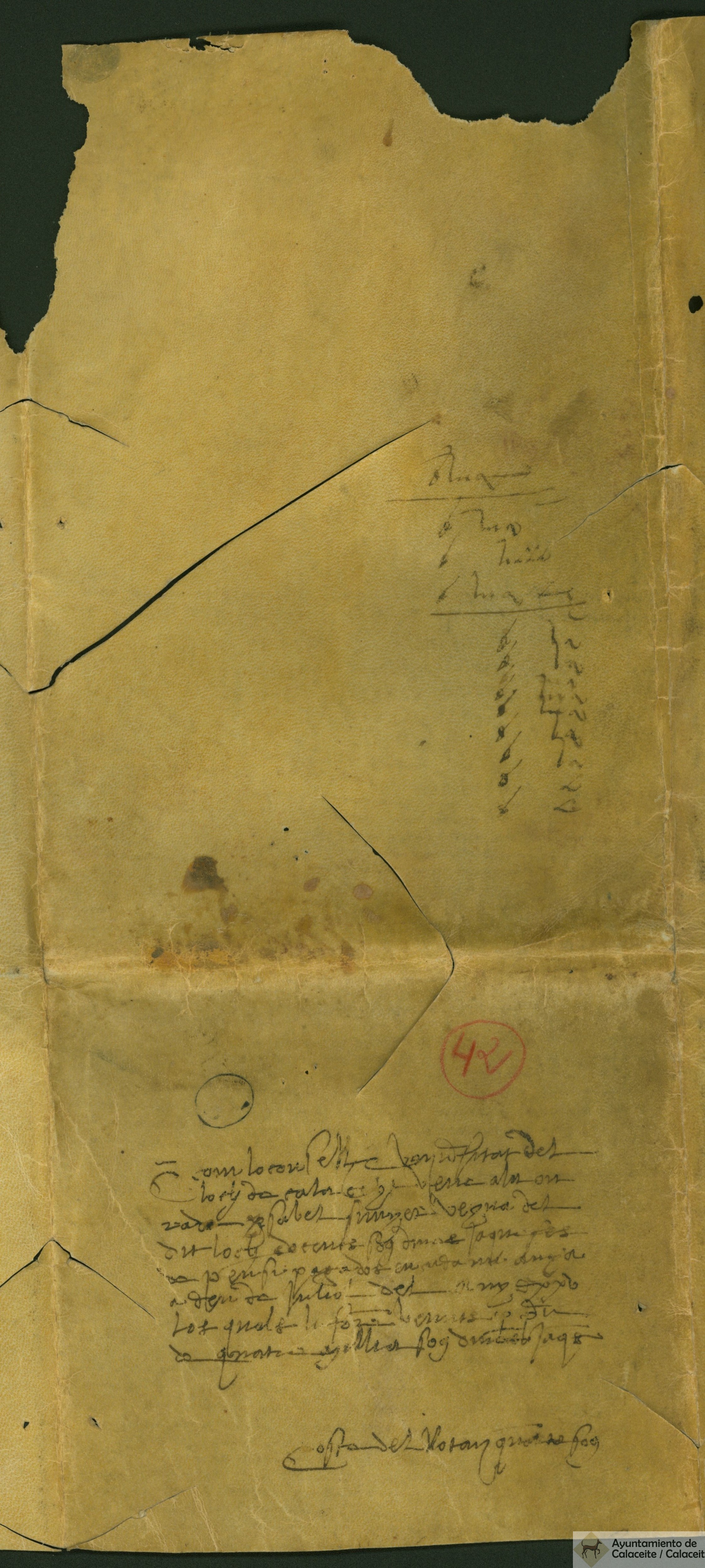 Censal de 200 sueldos jaqueses otorgado por el Concejo y universidad de Calaceite a favor de Isabel Suñer, vecina de dicho lugar