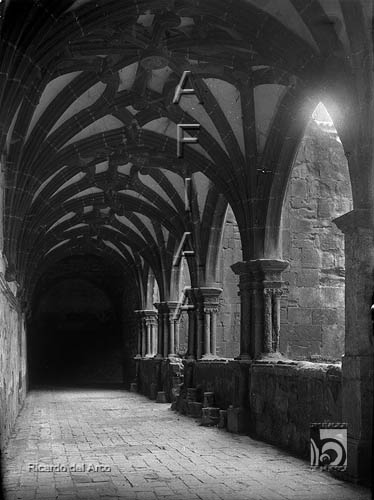 Monasterio de Santa María la Real. Galería del claustro. Ricardo del Arco y Garay. Fitero (Navarra)