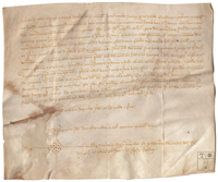 Albarán por el que Martín de Julbe, vecino de Morella, reconoce haber recibido de Domingo Polo 1.590 sueldos por venta de trigo al Concejo de Tronchón