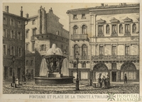 "Fontaine et place de la Trinité à Toulouse."