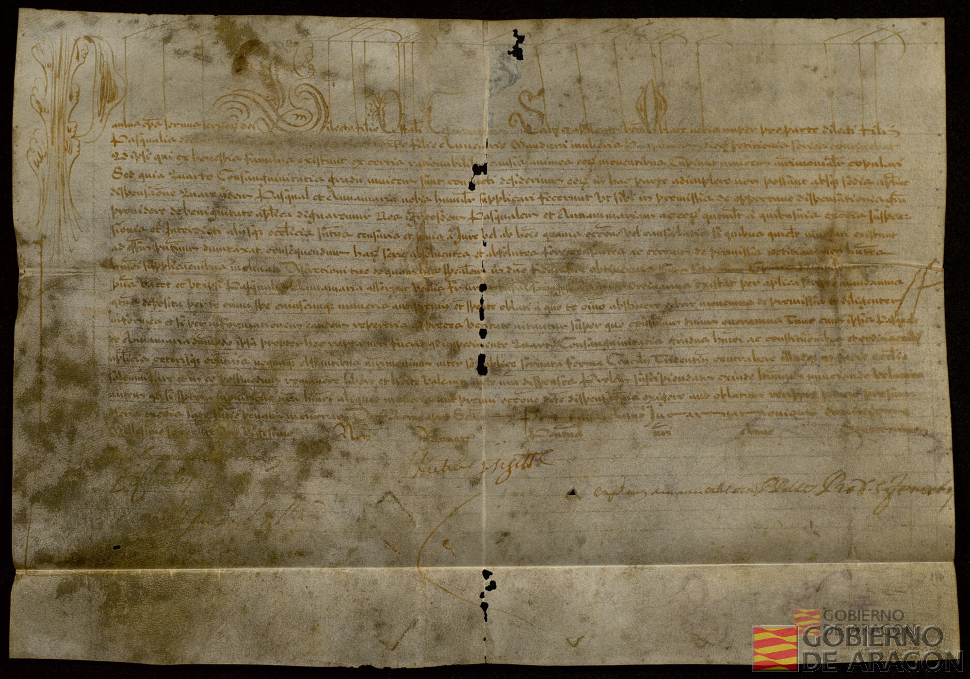 Dispensa por consanguinidad del papa Paulo V a Pascual y Ana María, de la diócesis de Pamplona, para poder casarse