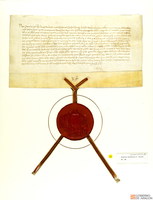 Privilegio de Pedro IV ordenando que todas las aldeanas de Teruel estén obligadas a acogerse al interior de la ciudad bajo pena de 1000 maravedis de oro