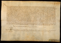 Francisco Bartolome de Boscho, ciudadano de Lerida, reconoce haber recibido del Concejo de Barbastro 15.000 sueldos jaqueses de los 40.000 de la suerte principal de un censo de 2000 sueldos de pension anual