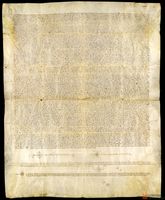 Privilegios de Pedro IV por el que revoca y anula los títulos de villas a Rubielos, Sarrión y Hoz de la Vieja y lo concede a Mosqueruela y concede mayor jurisdicción a las tres anteriores lugares