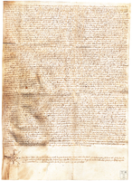 Carta de redención de un censo otorgada por García de Huete, de Alcañiz, a favor del Concejo de Tronchón