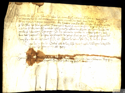 Juan del Plano, consejero y tesorero del rey, otorga albarán por 60 florines de oro a Dalmaro de Palarolo, prior del monasterio de Roda, como pago al auxilio de la coronación del Rey.