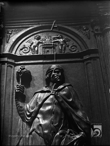 La catedral. Detalle de la sillería del coro. Ricardo del Arco y Garay. Huesca