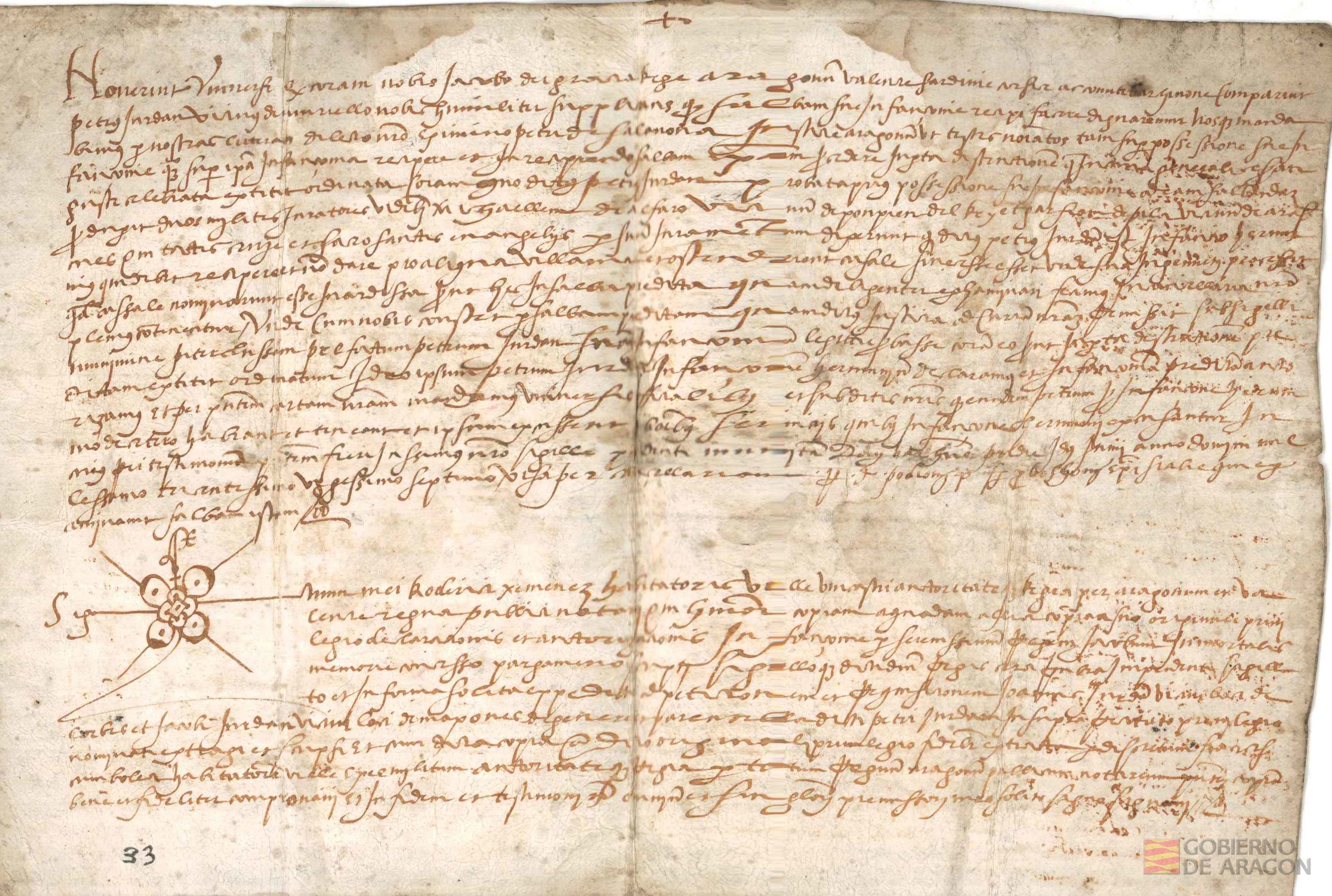 Privilegio de infanzonía otorgado por el rey Jaime II a favor de Pedro Jordán, vecino de Murillo