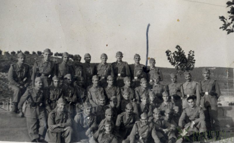 Retrato de un grupo de soldados.