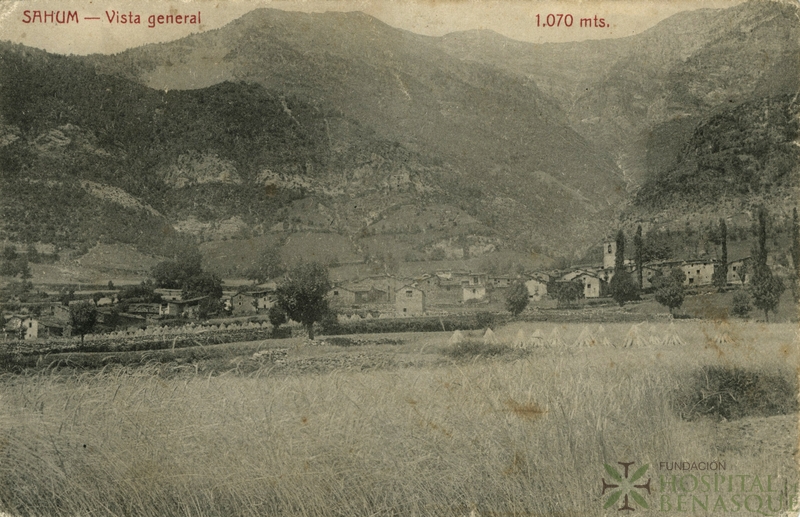 "Sahún. Vista general. 1.070 mts."