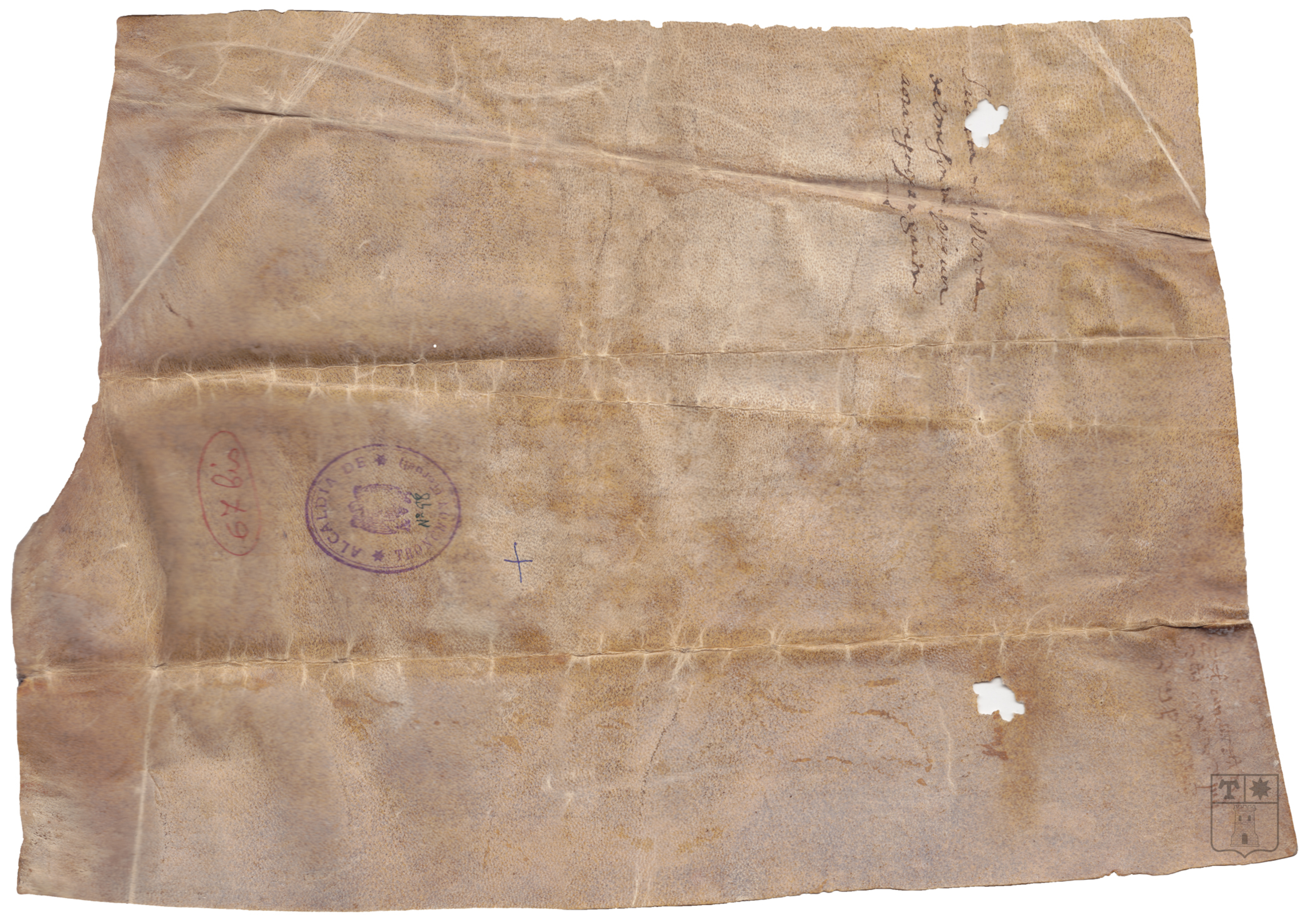 Carta de venta de unca casa de Tronchón otorgada por el Concejo a favor de Domingo Piquer y María Gil por 1.200 sueldos jaqueses