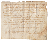 Apoca por la que Bernardo Carcases ha recibido de Pedro Tora, procurador de Juan Miguel, representante del Concejo de Tronchón, 1.250 sueldos valencianos