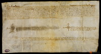 Real privilegio del Rey Alfonso II concediendo a Teruel su Carta de Población, en la que se delimita el territorio de su jurisdicción, tomada como se expresa textualmente "a quedan foro inseto en libro sea patrono fororum"