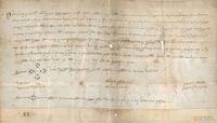 Jaime II de Aragón confirma a Mahomat,sarraceno de Borja,hijo del alfaqui Azmal de Porta,alamin,cabizala y escritor de la aljama de Borja,todos estos oficios y los privilegios que a estos cargos habían concedido sus antecesores