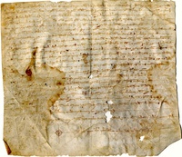 Carta del justicia y jurados de Olocau por la que se absuelven al Concejo de Mirambel, especialmente, del saqueo que hicieran en términos del dicho lugar como venganza a que Guillermo Parra y Domingo Parra habían robado ganado en términos de Mirambel