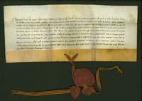 Pedro IV, rey de Aragón, como agradecimiento por la ayuda recibida, confirma a la ciudad de Barbastro las franquicias, libertades y privilegios concedidos por sus antecesores a la ciudad, al tiempo que reconoce haber recibido 5.000 sueldos jaqueses de los jurados de dicha ciudad
