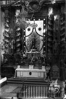 Iglesia de San Lorenzo. La Virgen del Carmen en el altar mayor. Ildefonso San Agustín. Huesca. Hoya de Huesca
