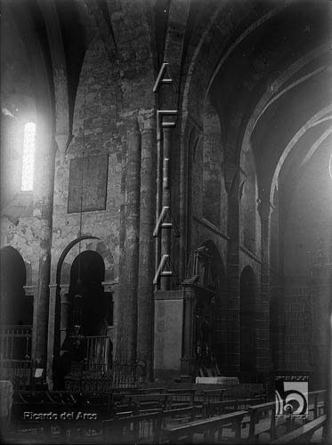 Monasterio de Santa María la Real. Interior de la iglesia. Ricardo del Arco y Garay. Fitero (Navarra)