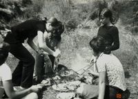 Actividades al aire libre: preparando la comida